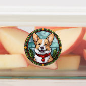 Corgi Stetti Glass Christmas Etiketten (Befestigt)