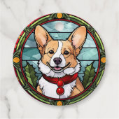 Corgi Stetti Glass Christmas Geschenkanhänger (Rückseite)