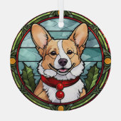 Corgi Stetti Glass Christmas Ornament Aus Glas (Rückseite)