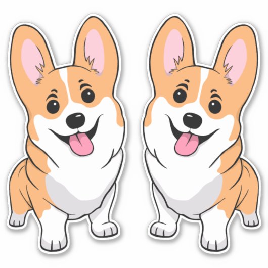Corgi Sticker (Vorderseite)
