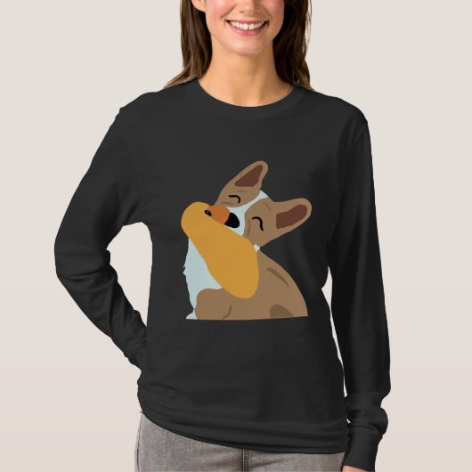 Corgi Sticker T-Shirt (Vorderseite)