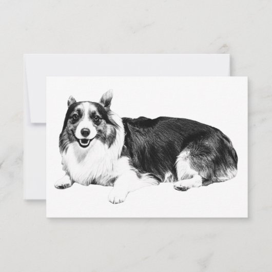 Corgi stille Dankbarkeit Dankeskarte (Vorderseite)