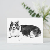 Corgi stille Dankbarkeit Dankeskarte (Stehend Vorderseite)