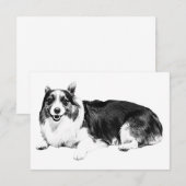 Corgi stille Dankbarkeit Dankeskarte (Vorne/Hinten)