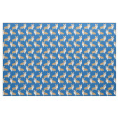 Corgi-Stoff - blaues Korgi-Stoffdesign Stoff (Fat Quarter (45,7 x 55,9 cm))