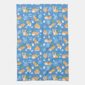 Corgi Story Christmas Geschirrtuch (Vertikal)