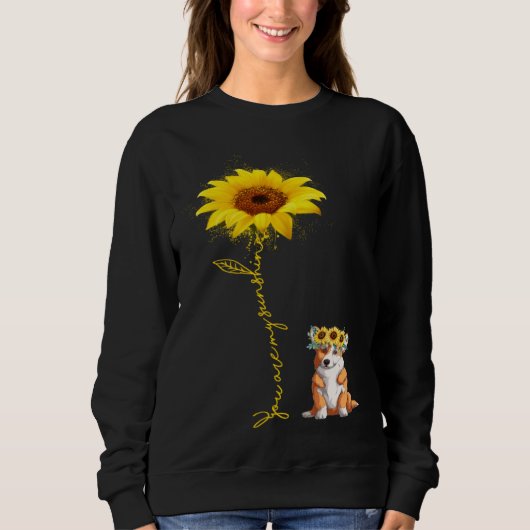 Corgi Sunflower Unique Fashion Printed Dogs Sweatshirt (Vorderseite)