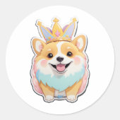 Corgi Sunshine Sticker (Vorderseite)
