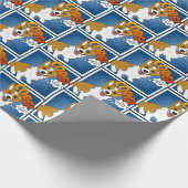 Corgi - Super-Held der Hunde! Schleifpapier Geschenkpapier (Ecke)