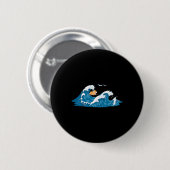 Corgi-Surf-Welle-Welsh-Dog-Welpen Button (Vorne & Hinten)