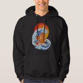 Corgi Surfer Surfing Surf Board Corgi Hoodie (Vorderseite)