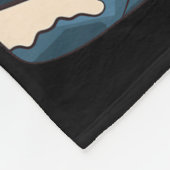 Corgi surft auf japanischer Welle _4 Fleecedecke (Ecke)