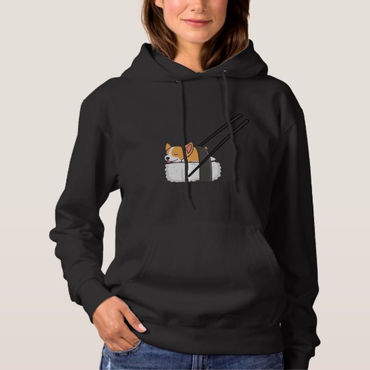 Corgi Sushi Hoodie (Vorderseite)