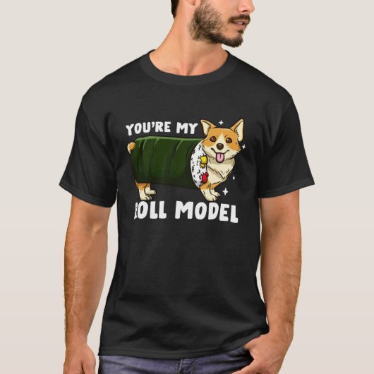 Corgi Sushi Roll Modell Frauen Kinder Männer oder T-Shirt (Vorderseite)