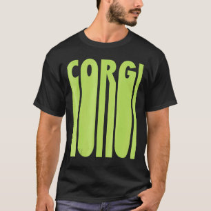 Corgi Süße Hundemama Grüner Farbe-Tropfen-Effekt T-Shirt