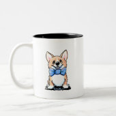 Corgi Süsse Zwei-Tone-Kaffee-Tasse Zweifarbige Tasse (Links)