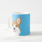 Corgi Tasse - Aqua Turquoise Corgi Tasse (Vorderseite Links)