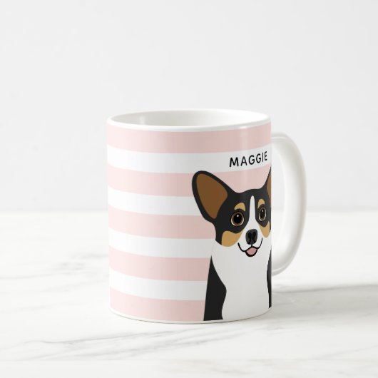 Corgi-Tasse Kaffeetasse (VorderseiteRechts)