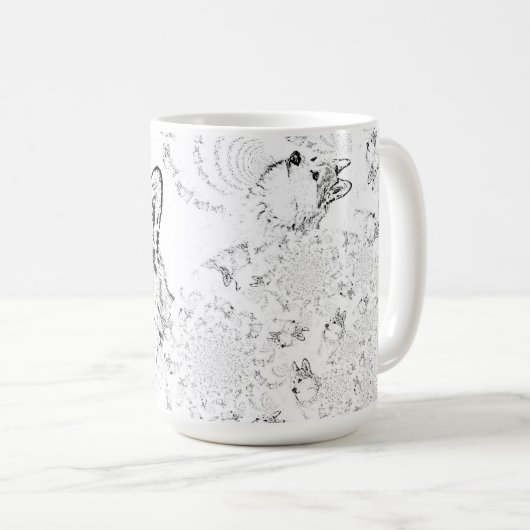 Corgi-Tasse Kaffeetasse (VorderseiteRechts)
