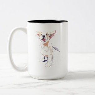 Corgi Tasse, Pembroke Welsh Corgi Hund Geschenk Zweifarbige Tasse