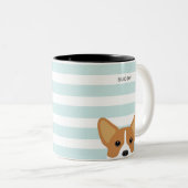 Corgi-Tasse Zweifarbige Tasse (VorderseiteRechts)