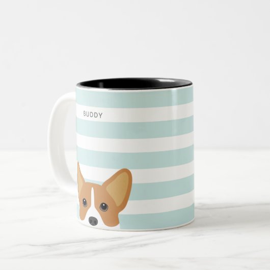 Corgi-Tasse Zweifarbige Tasse (Vorderseite Links)