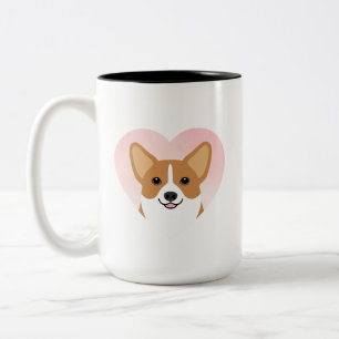 Corgi-Tasse Zweifarbige Tasse