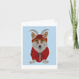 Corgi Teufel Feiertagskarte