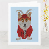 Corgi Teufel Karte (Gelbe Blume)