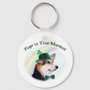 Corgi Top of the Morn'; Corgi St. Patrick's Day Schlüsselanhänger