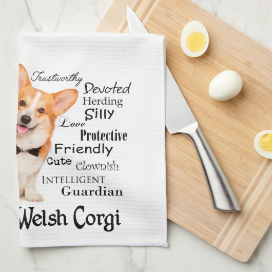 Corgi Tracks Küchentücher (Viertel Falte)