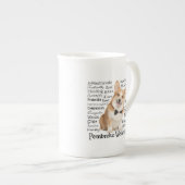 Corgi Traits Bone China Tasse (Vorderseite Rechts)