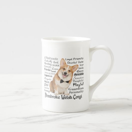 Corgi Traits Bone China Tasse (Rechts)