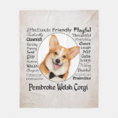 Corgi Traits Fleecedecke (Vorderseite)