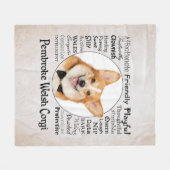 Corgi Traits Fleecedecke (Vorderseite (Horizontal))