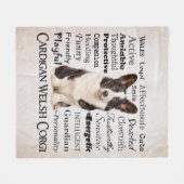 Corgi Traits Fleecedecke (Vorderseite (Horizontal))