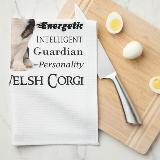 Corgi Traits Geschirrtuch (Viertel Falte)