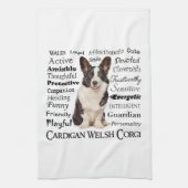 Corgi Traits Geschirrtuch (Vertikal)