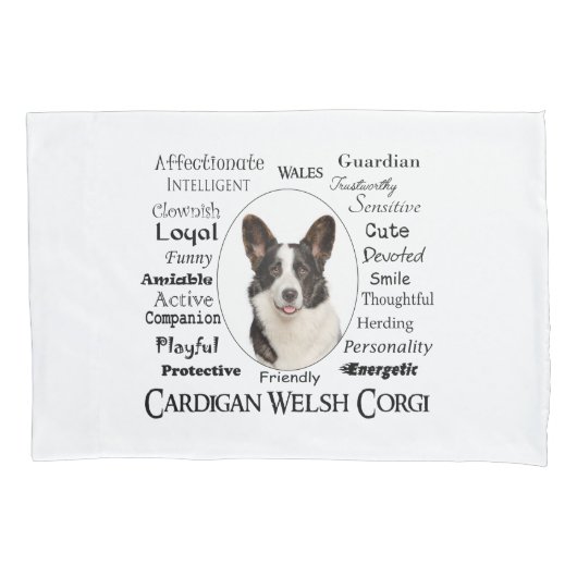 Corgi Traits Kissenbezug (Vorderseite)