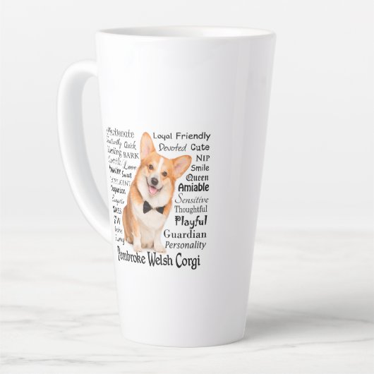 Corgi Traits Latte Tasse (Linke Ecke)