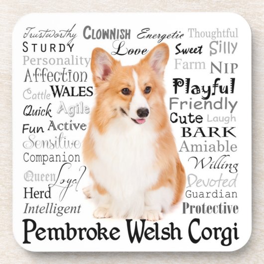 Corgi Traits Untersetzer (Vorderseite)