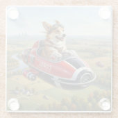 Corgi-Transporter Glasuntersetzer (Rückseite)
