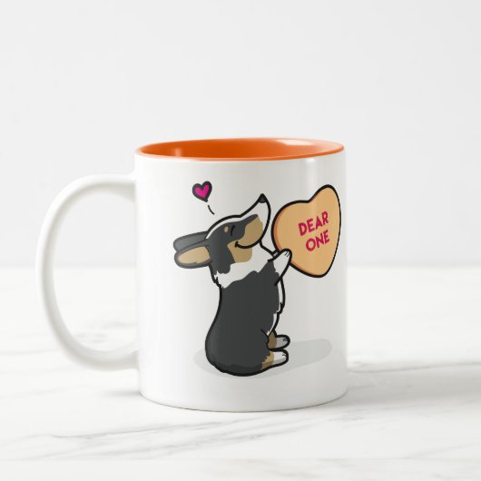 Corgi-Tri-Col. Coffee Mug das 2015-Pembroke des Zweifarbige Tasse (Links)