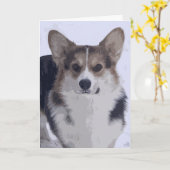 Corgi Tri Farbe Karte (Gelbe Blume)