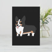 Corgi tricolore dankeskarte (Stehend Vorderseite)