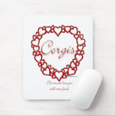 Corgi True Love Mousepad (Mit Mouse)