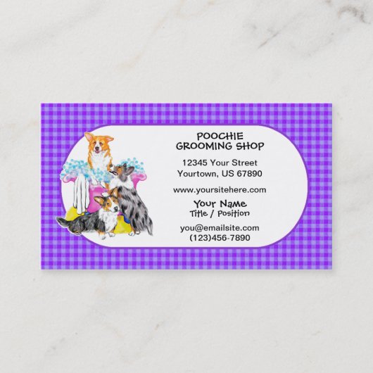 Corgi Tub Full Business Cards Visitenkarte (Vorderseite)