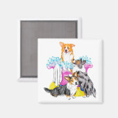 Corgi Tub Full Magnet (Vorderseite/Rückseite)