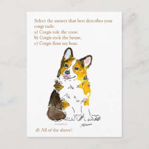 Corgi-tude Postcard Postkarte