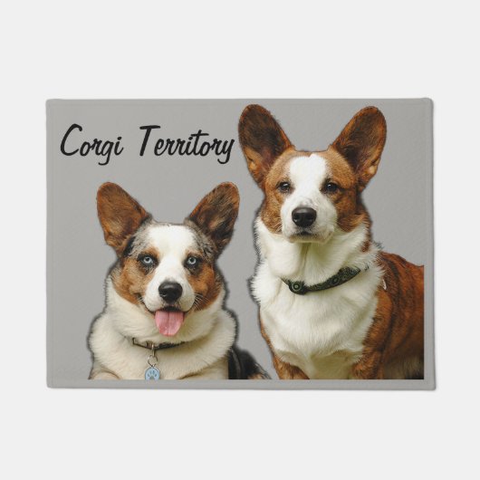 Corgi-Tür-Matte Fußmatte (Vorderseite)